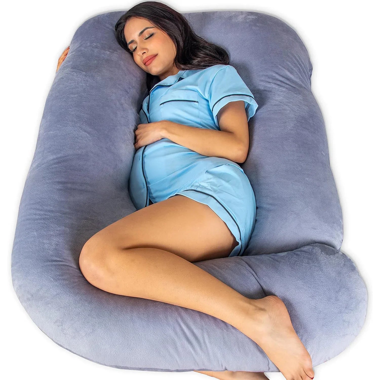 C-Shaped Pregnancy Pillow - LuxeMaternity Comfort