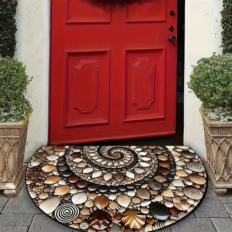 Coastal Entrance Mat - Shoreline Luxe with Shell Design
