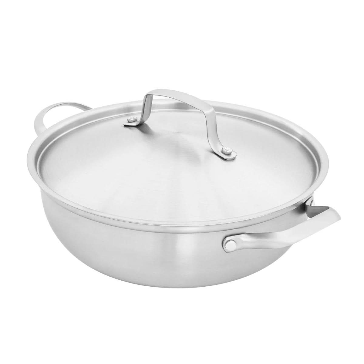 EcoHeat Cooking Pot - PureSteel 26 cm with Even Heat Distribution