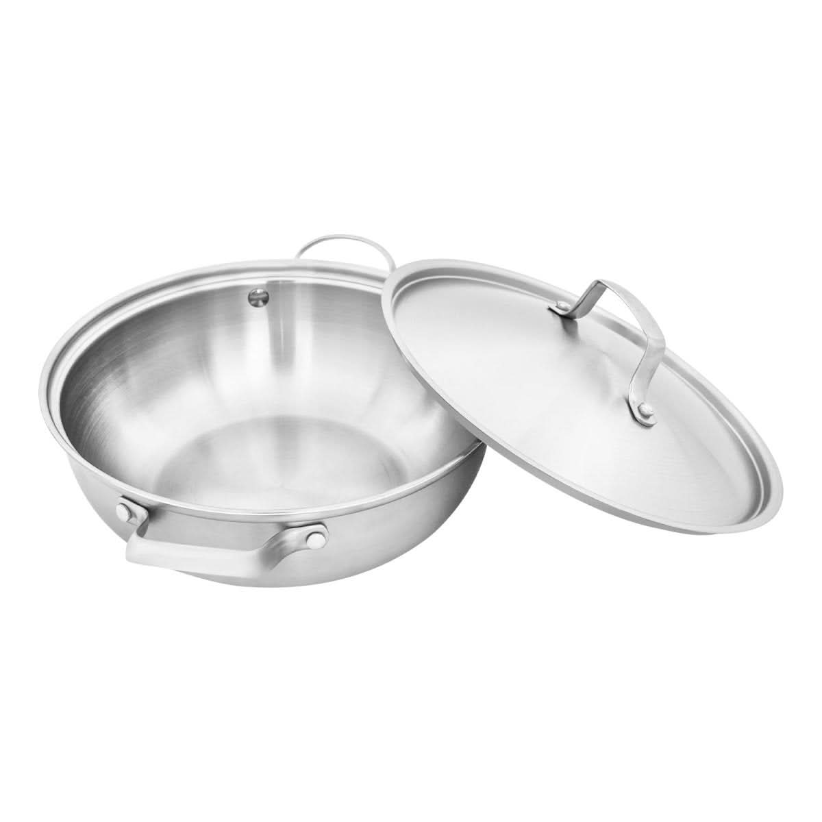 EcoHeat Cooking Pot - PureSteel 26 cm with Even Heat Distribution