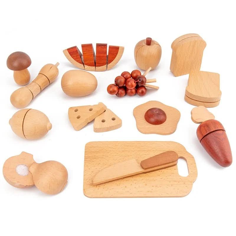 Wooden Play Kitchen - TimberNest Log Design for Kids