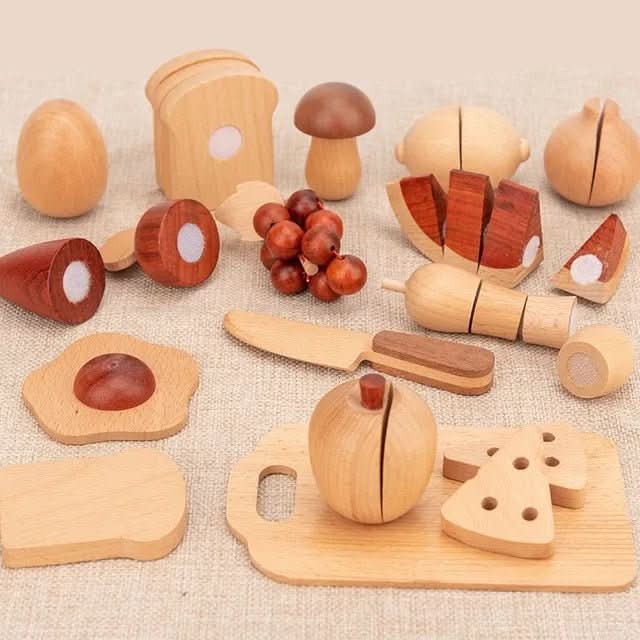 Wooden Play Kitchen - TimberNest Log Design for Kids