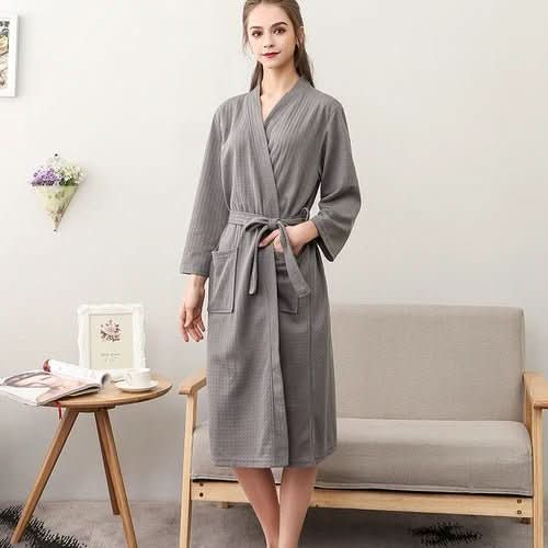 Waffle Bathrobe - LuxeCotton, Breathable & Gender-Neutral