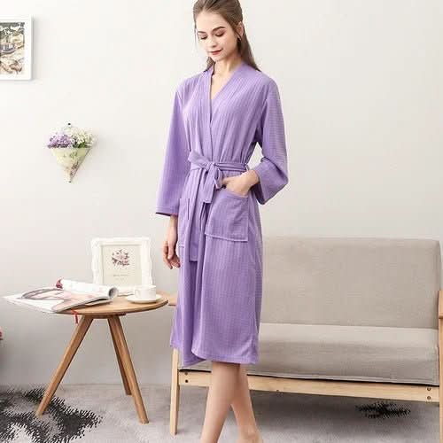 Waffle Bathrobe - LuxeCotton, Breathable & Gender-Neutral