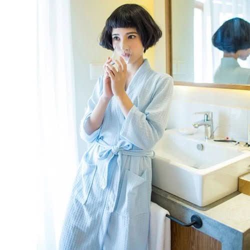 Waffle Bathrobe - LuxeCotton, Breathable & Gender-Neutral