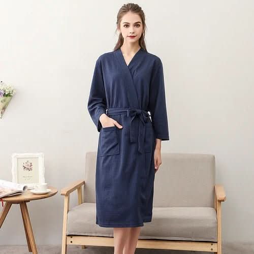Waffle Bathrobe - LuxeCotton, Breathable & Gender-Neutral
