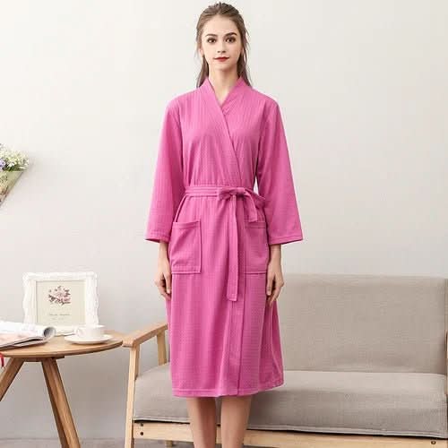 Waffle Bathrobe - LuxeCotton, Breathable & Gender-Neutral