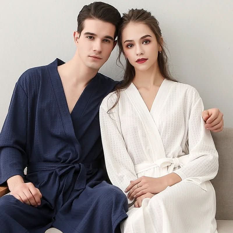 Waffle Bathrobe - LuxeCotton, Breathable & Gender-Neutral