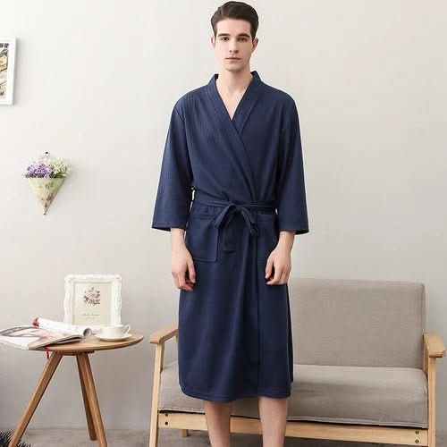 Waffle Bathrobe - LuxeCotton, Breathable & Gender-Neutral