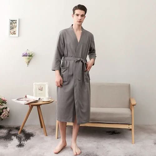Waffle Bathrobe - LuxeCotton, Breathable & Gender-Neutral