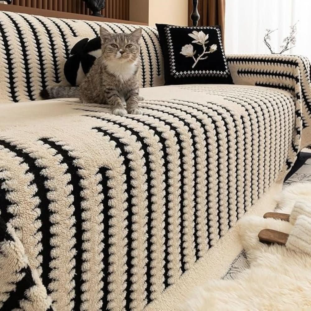 Sofa Cover - LuxeGuard Plush with Non-Slip Back