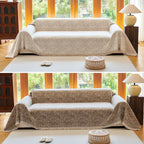 Sofa Cover - LuxeNest Reversible Microfiber with Slip-Resistant Design