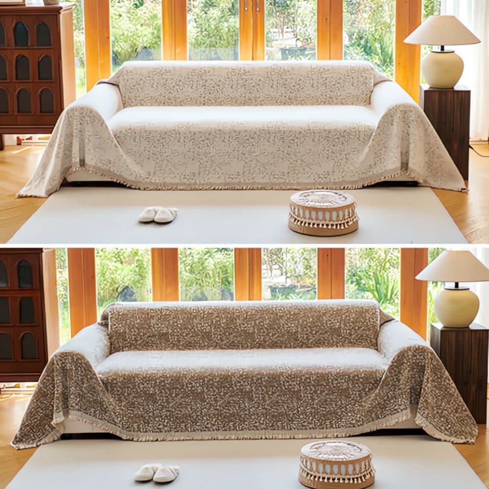 Sofa Cover - LuxeNest Reversible Microfiber with Slip-Resistant Design