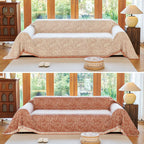 Sofa Cover - LuxeNest Reversible Microfiber with Slip-Resistant Design