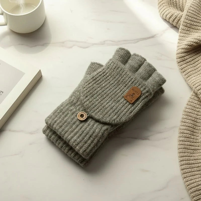 Cozy Knitted Fingerless Gloves - Luxe Comfort Wear