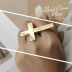 Stainless Steel Two-Finger Ring - Luxara with Engraving Option