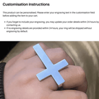 Stainless Steel Two-Finger Ring - Luxara with Engraving Option