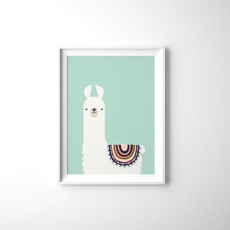 Llama Wall Art Print - CozyNest Decor
