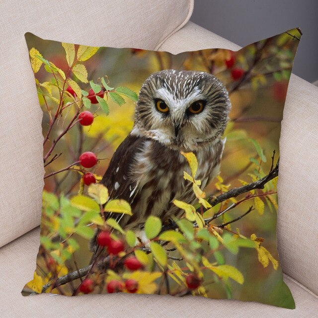 Owl Pattern Pillowcase - CozyNest Designs