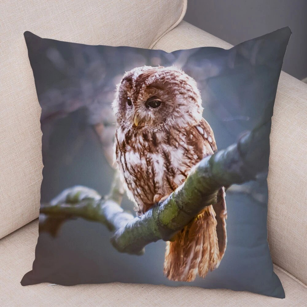 Owl Pattern Pillowcase - CozyNest Designs