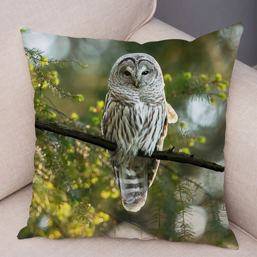 Owl Pattern Pillowcase - CozyNest Designs