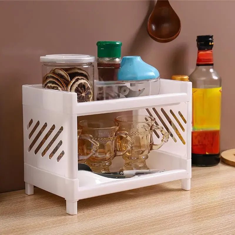 Stylish Two-Tier Shelf - LuxeOrganize