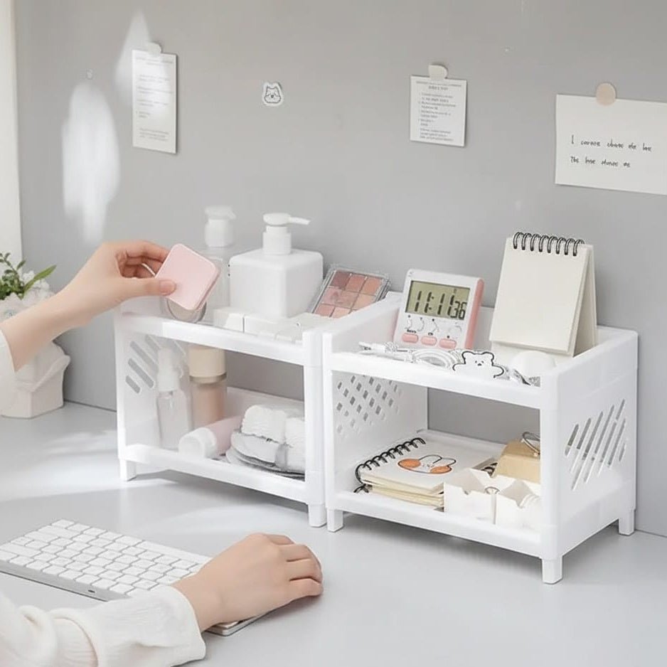 Stylish Two-Tier Shelf - LuxeOrganize