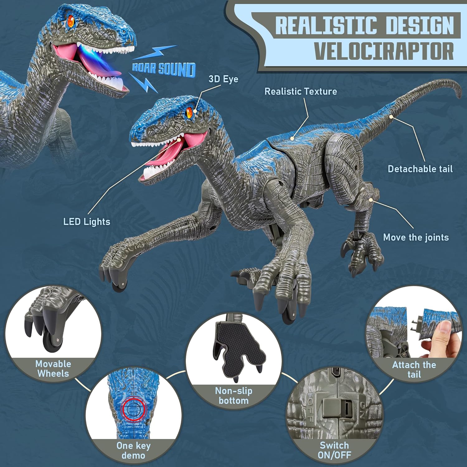 Velociraptor Dinosaur Toy - DinoPlay Adventures