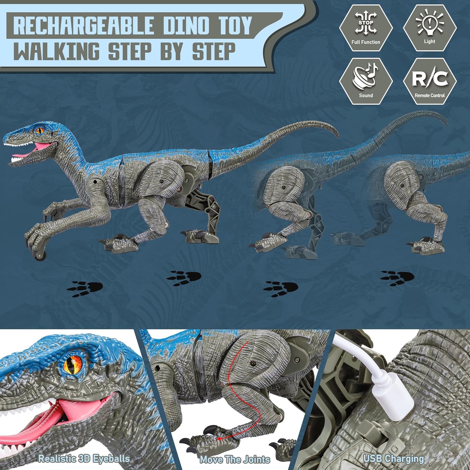 Velociraptor Dinosaur Toy - DinoPlay Adventures