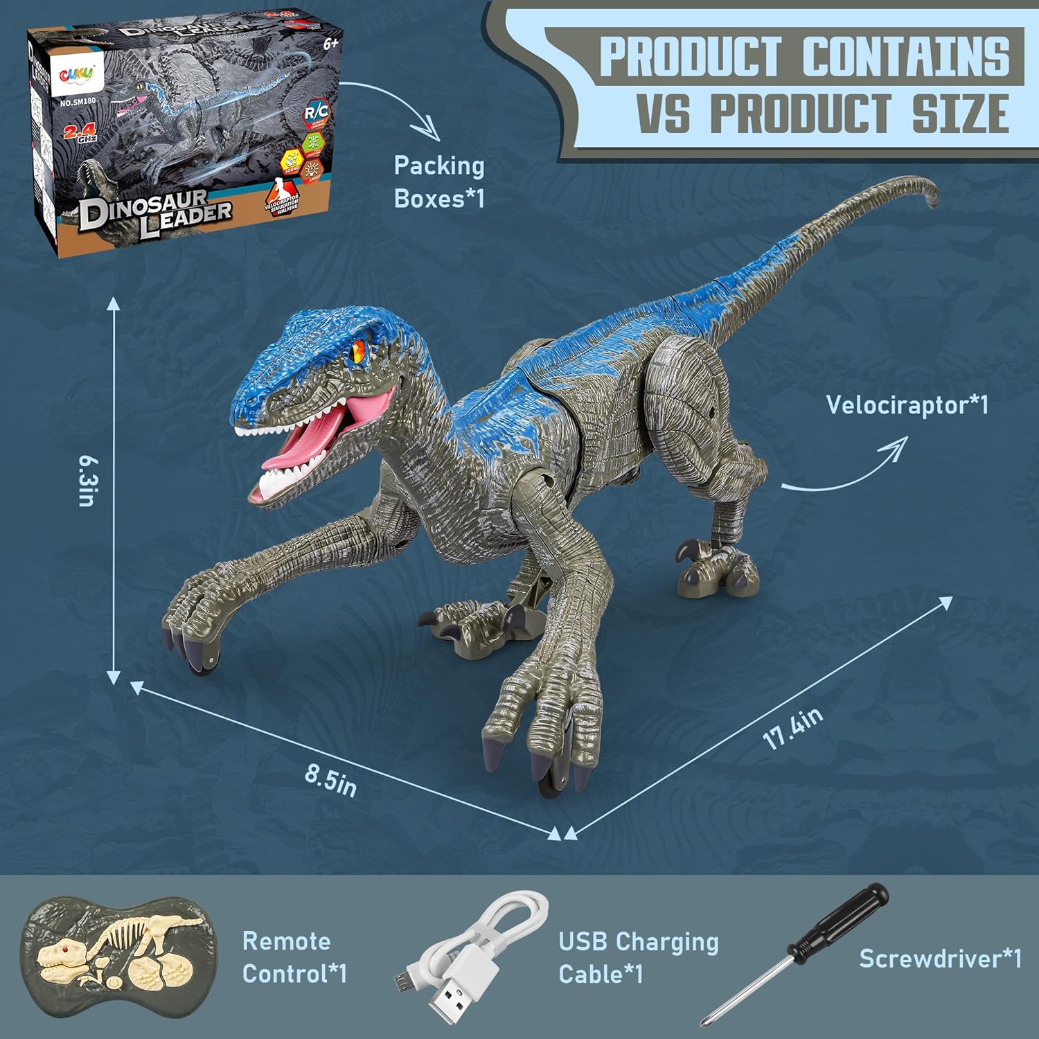 Velociraptor Dinosaur Toy - DinoPlay Adventures