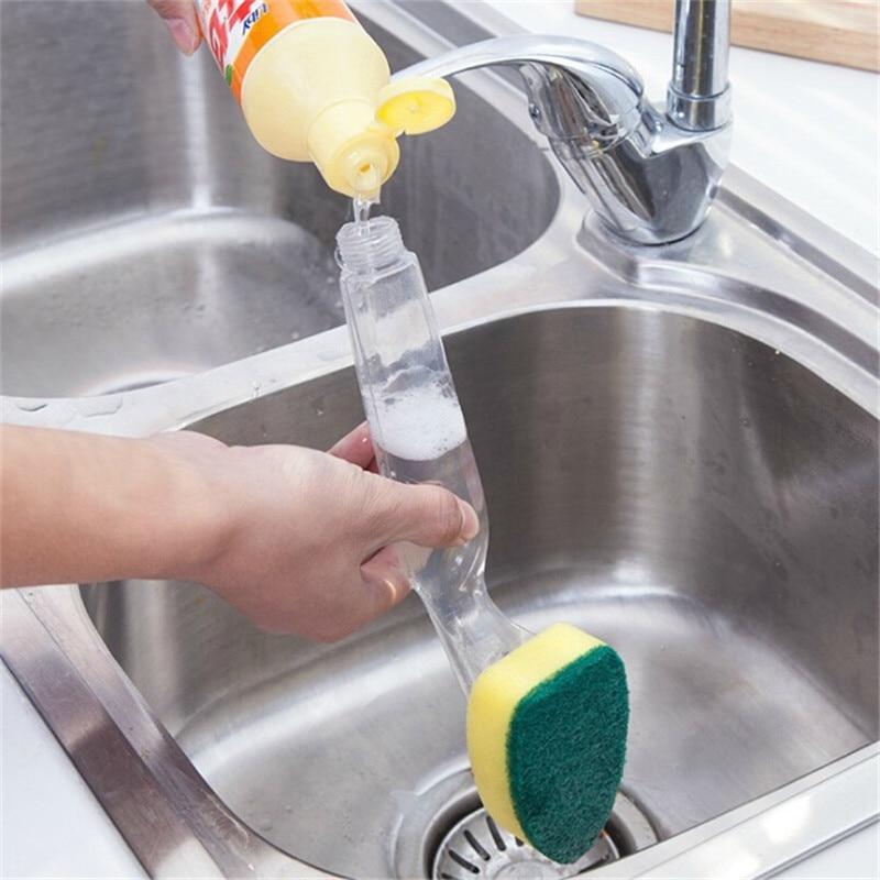 Dish Washing Brush with Soap Dispenser - CleanEase