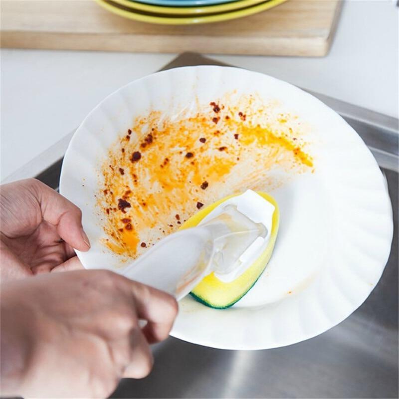 Dish Washing Brush with Soap Dispenser - CleanEase