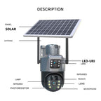 SolarGuard 4K Wireless Surveillance Camera with 360° Control