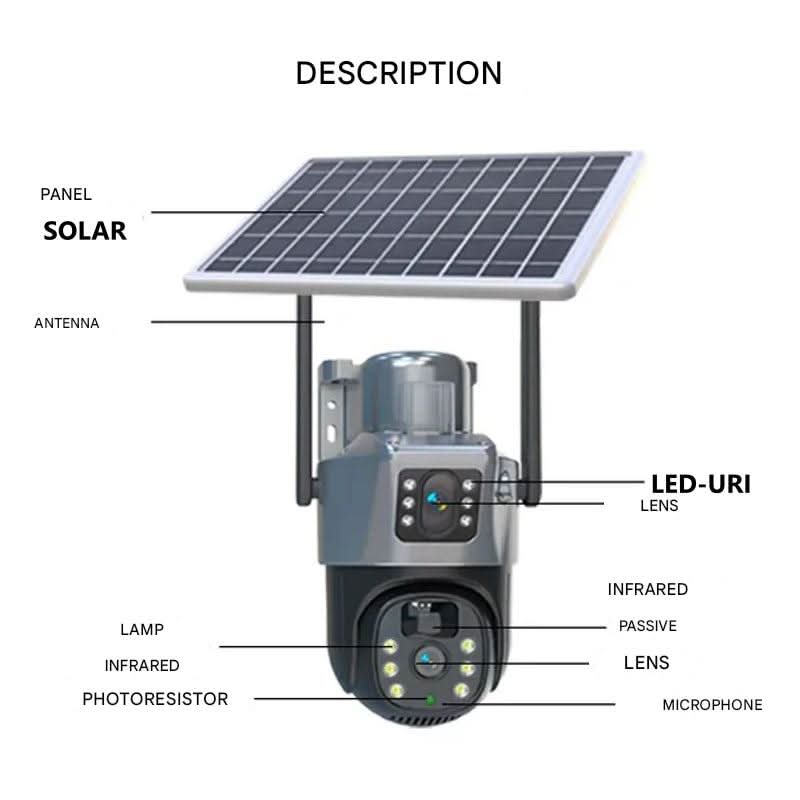 SolarGuard 4K Wireless Surveillance Camera with 360° Control