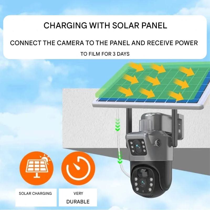 SolarGuard 4K Wireless Surveillance Camera with 360° Control