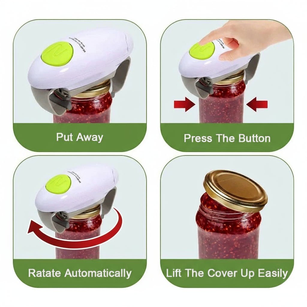 Electric Bottle Opener - LuxeEase Jar and Bottle Opener