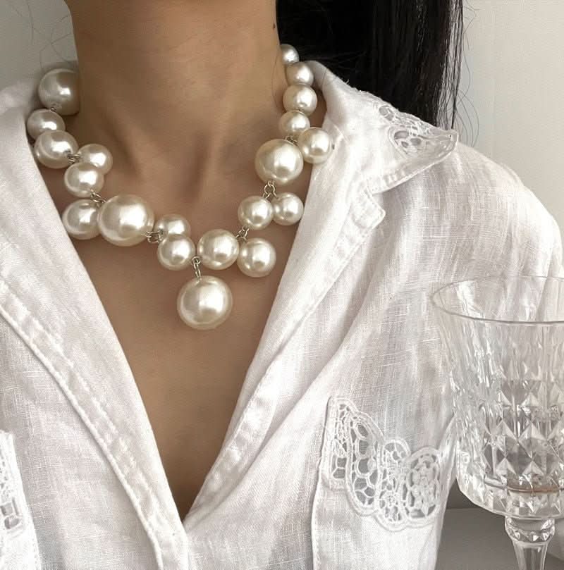 Classic Pearl Necklace - Luminara Elegance