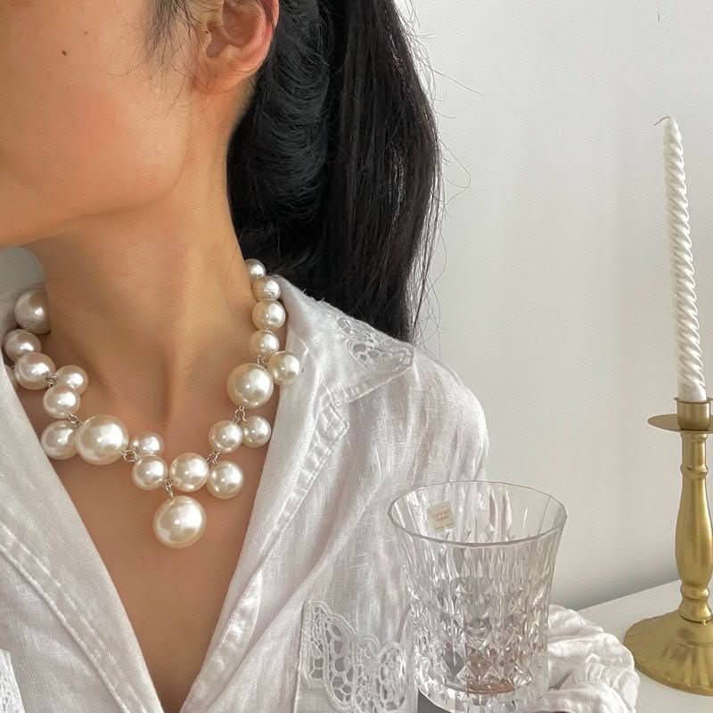 Classic Pearl Necklace - Luminara Elegance