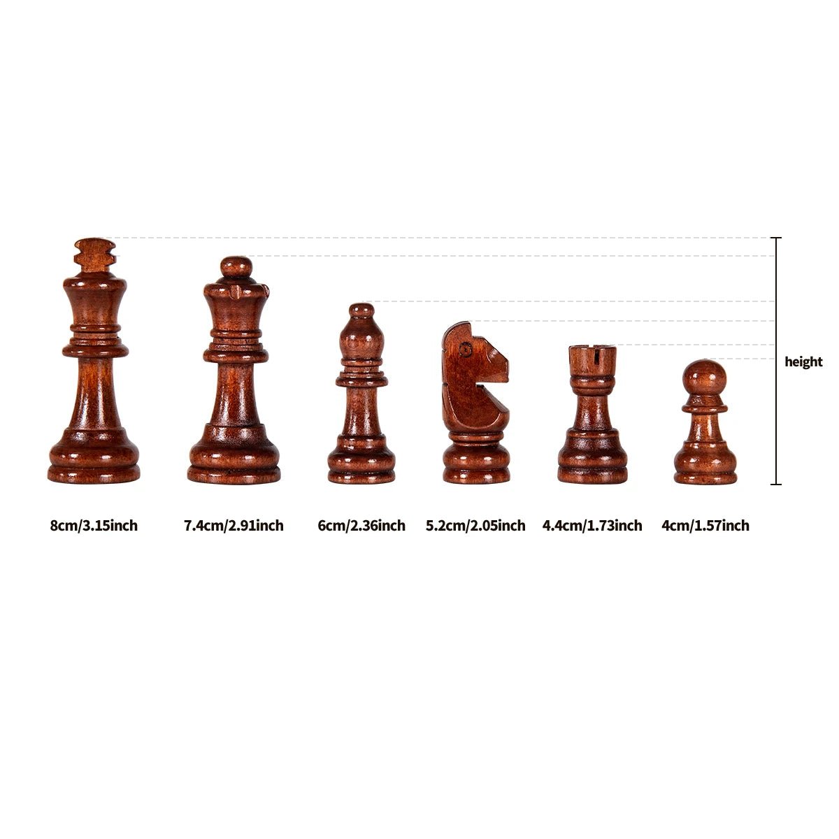 Premium Wooden Chess Set - LuxeCraft Folding Design