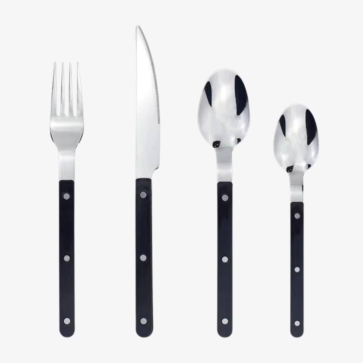 Premium Cutlery Set - EternaCraft Engraved Stainless Steel 4-Piece