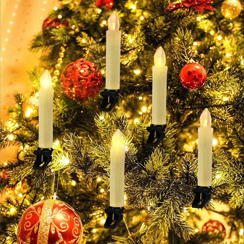Flickering LED Christmas Candles - Lumina Glow