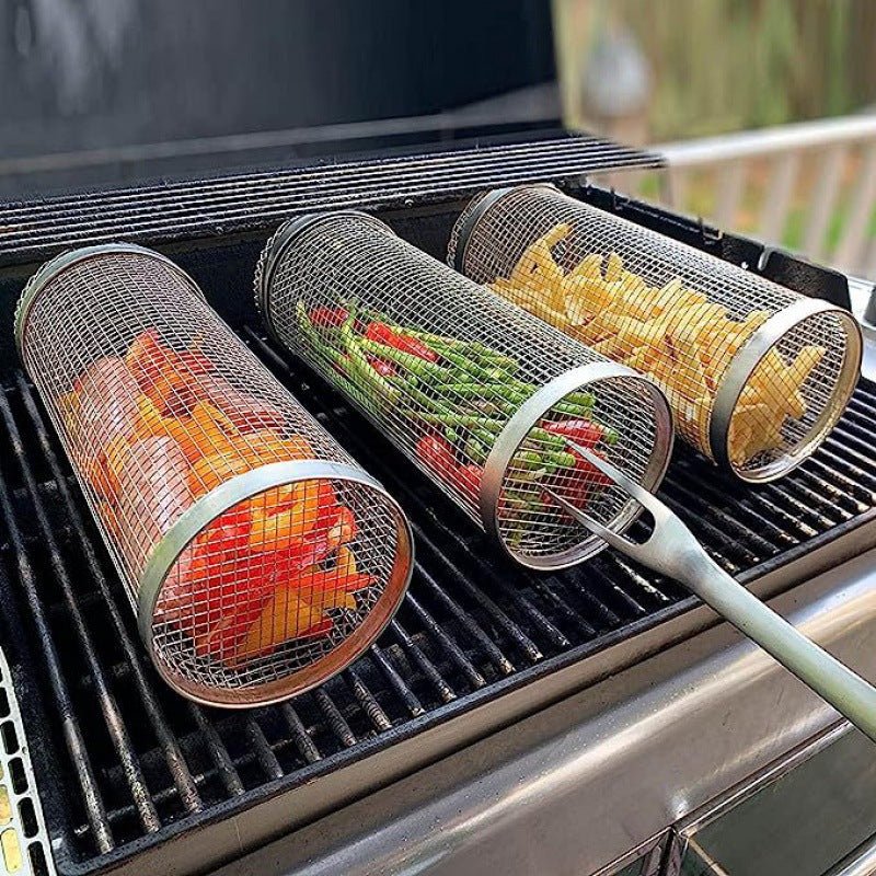 Rotating Grill Basket - GrillPro Stainless Steel for Even Cooking