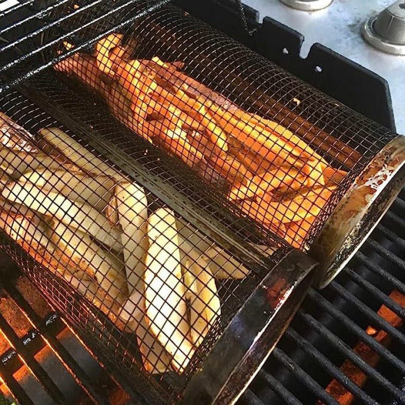 Rotating Grill Basket - GrillPro Stainless Steel for Even Cooking