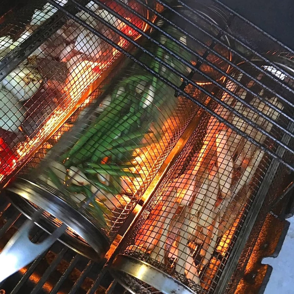 Rotating Grill Basket - GrillPro Stainless Steel for Even Cooking