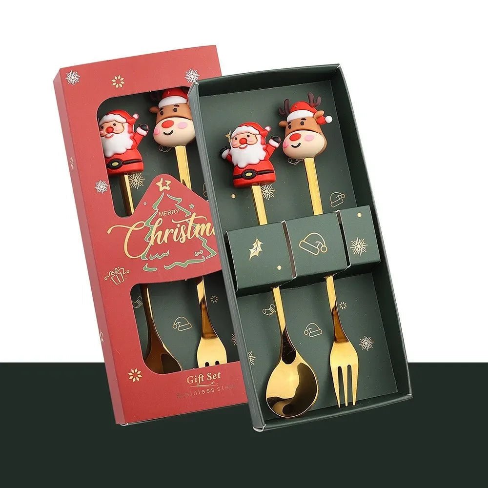 Christmas Spoon & Fork Set - Evergreen Essentials