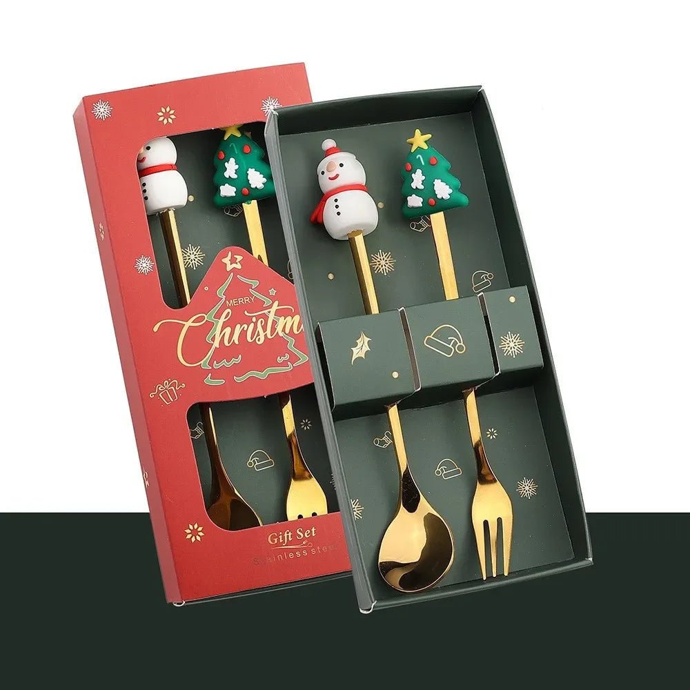 Christmas Spoon & Fork Set - Evergreen Essentials