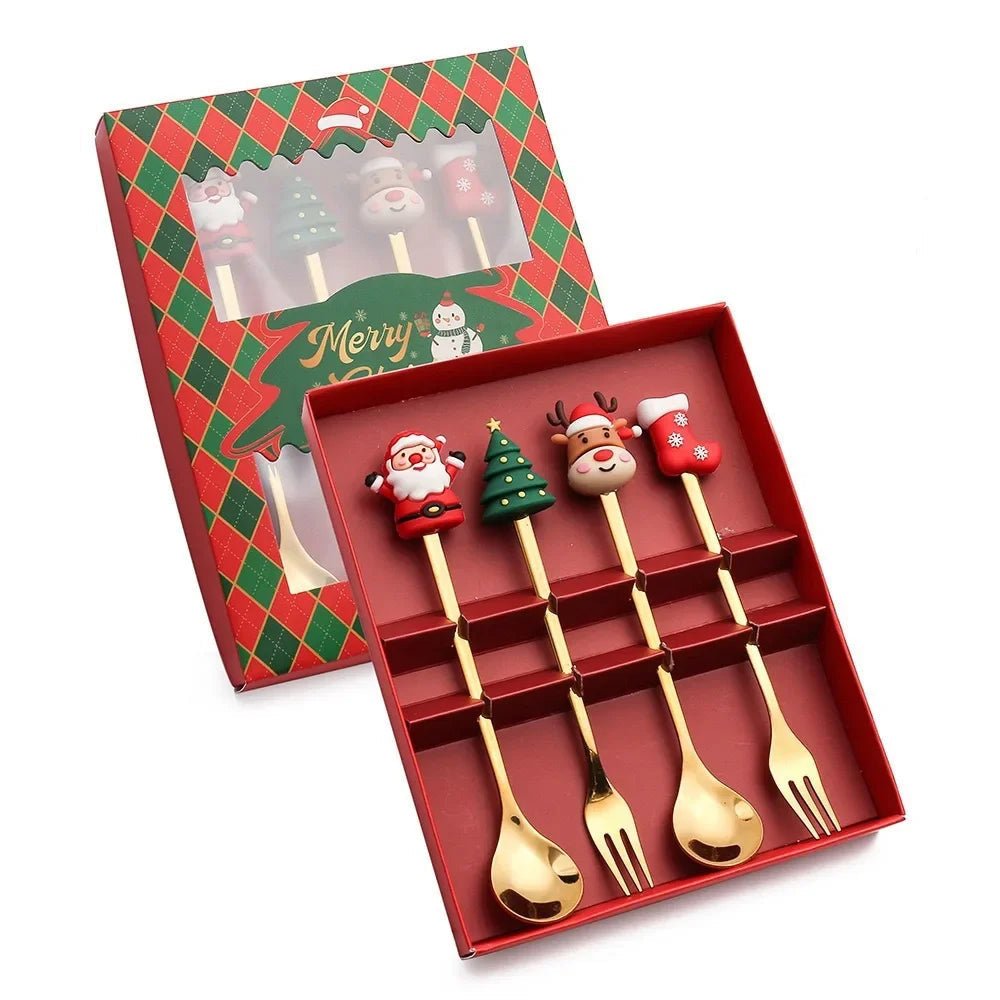 Christmas Spoon & Fork Set - Evergreen Essentials