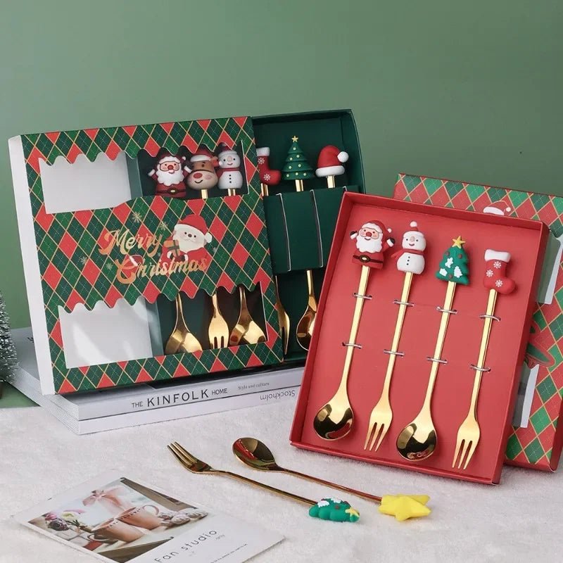 Christmas Spoon & Fork Set - Evergreen Essentials