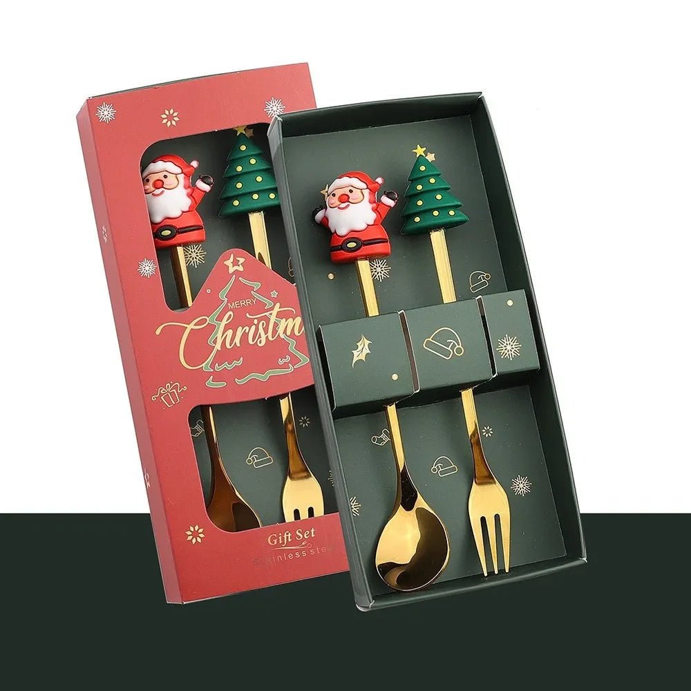 Christmas Spoon & Fork Set - Evergreen Essentials