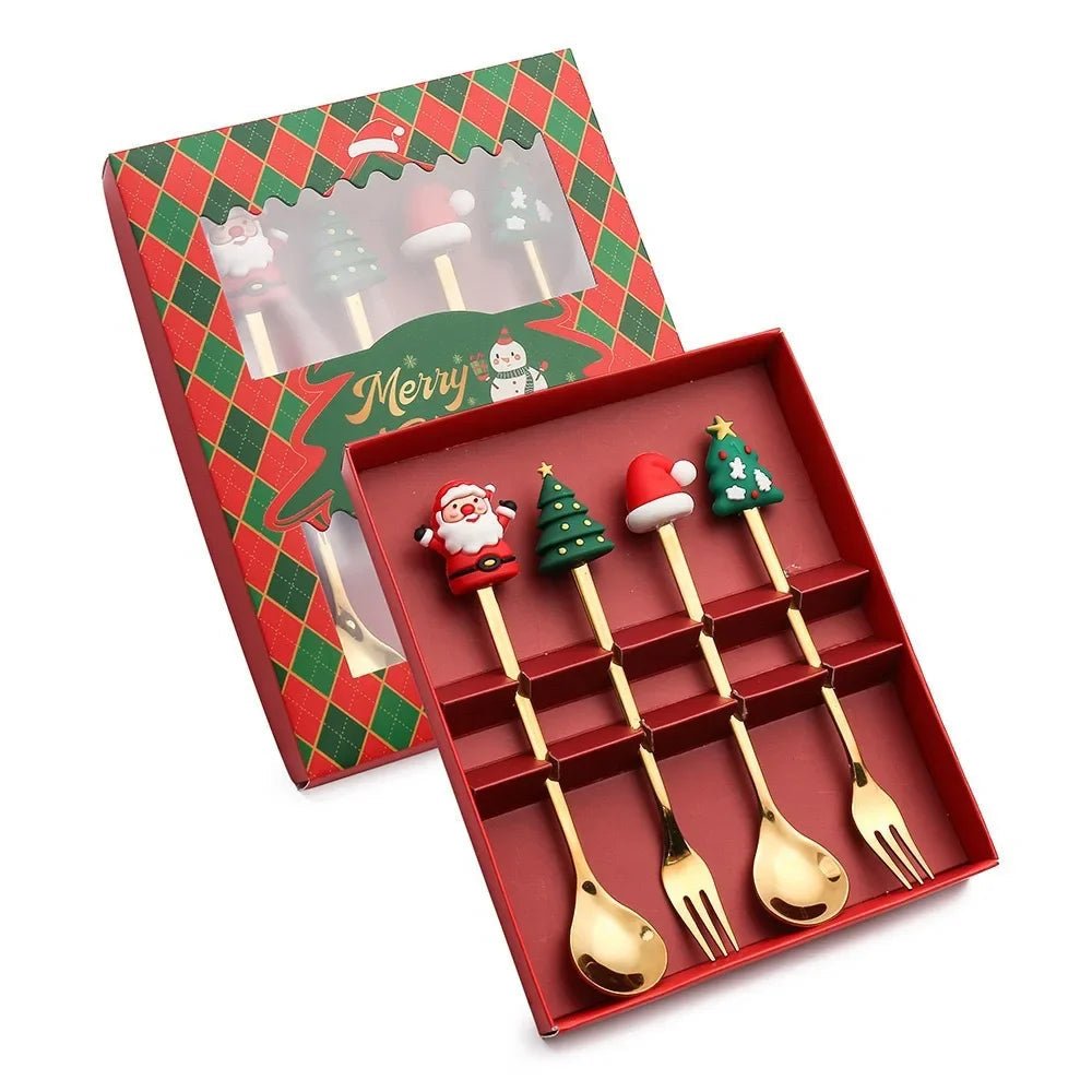 Christmas Spoon & Fork Set - Evergreen Essentials